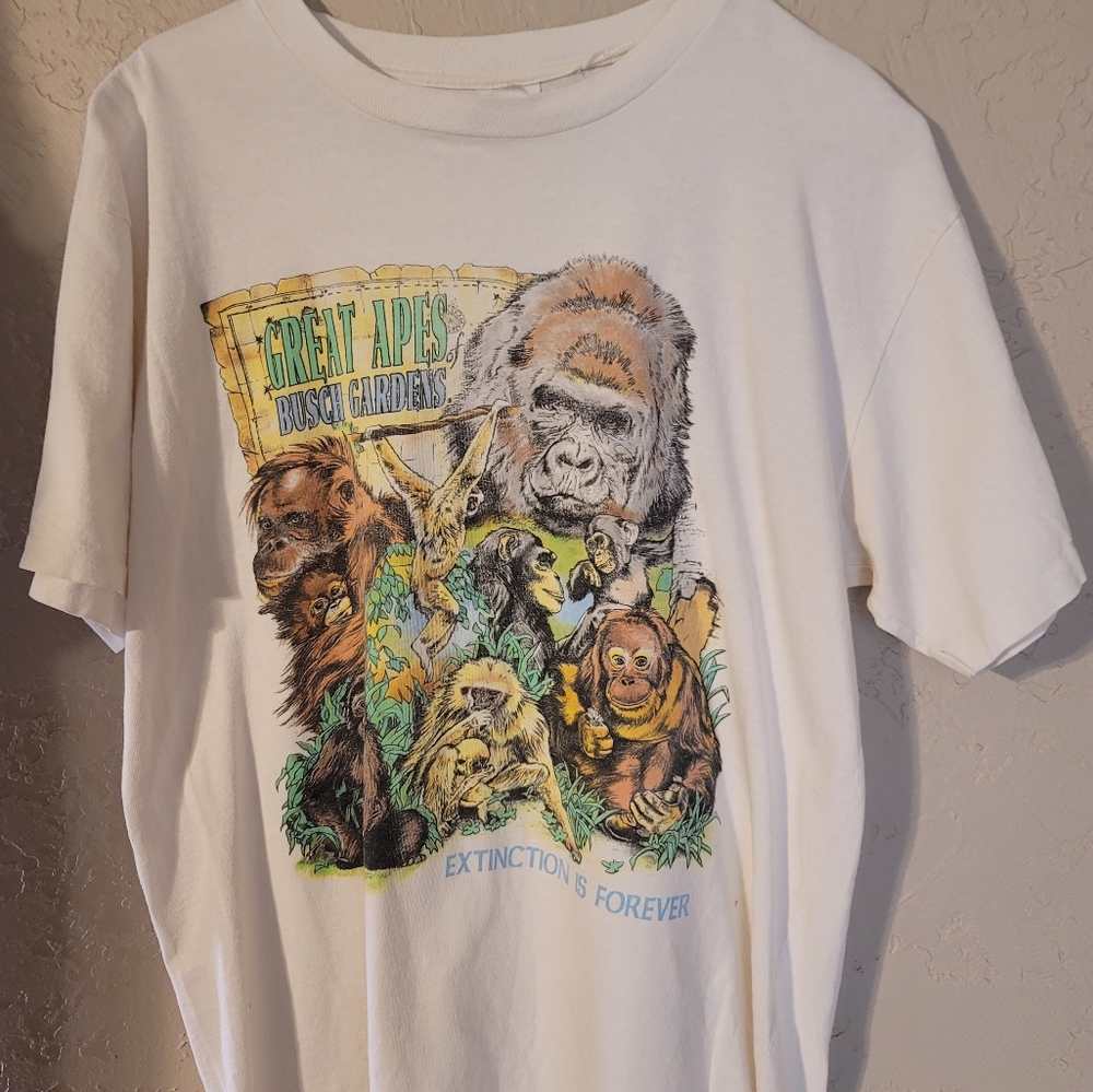 VINTAGE Busch Gardens SINGLE stitch.."Extinction means forever biaaattchhh"